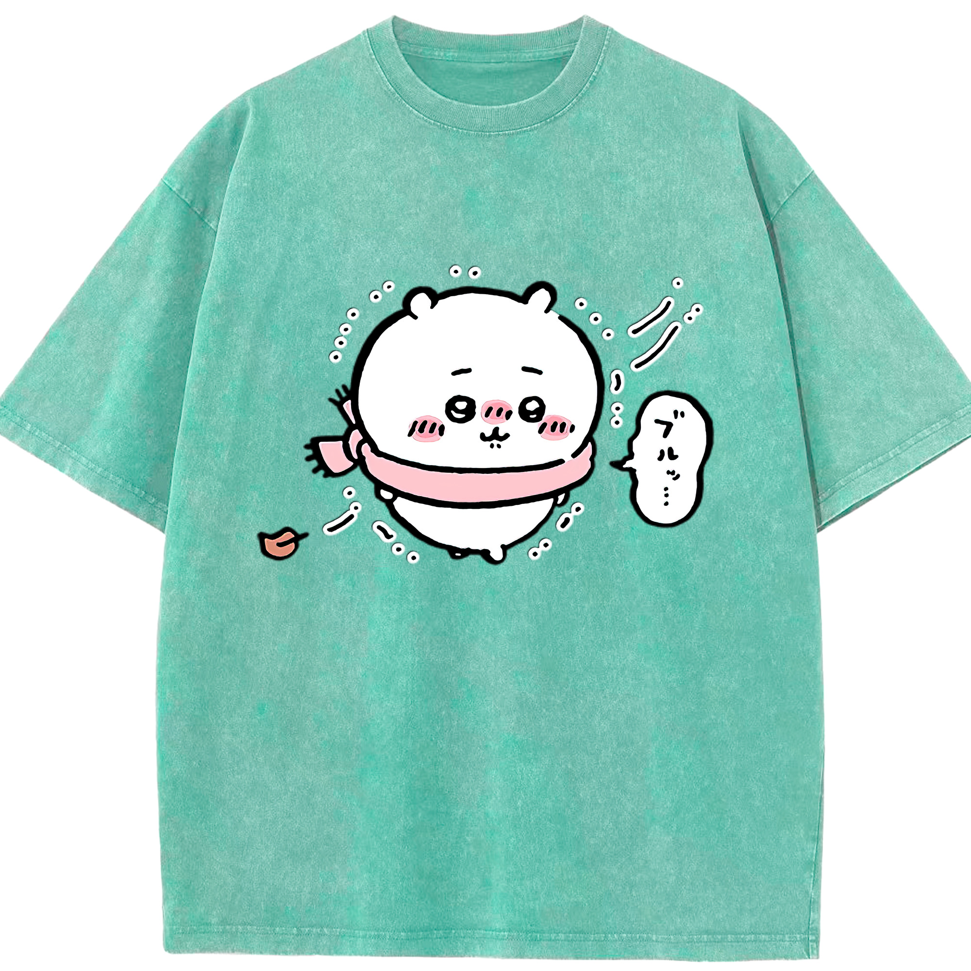 （画像用） ちいかわ ちいかわ Chii-kawa chiikawa 綿100% ヴィンテージ風 半袖Tシャツ（フロントプリント）